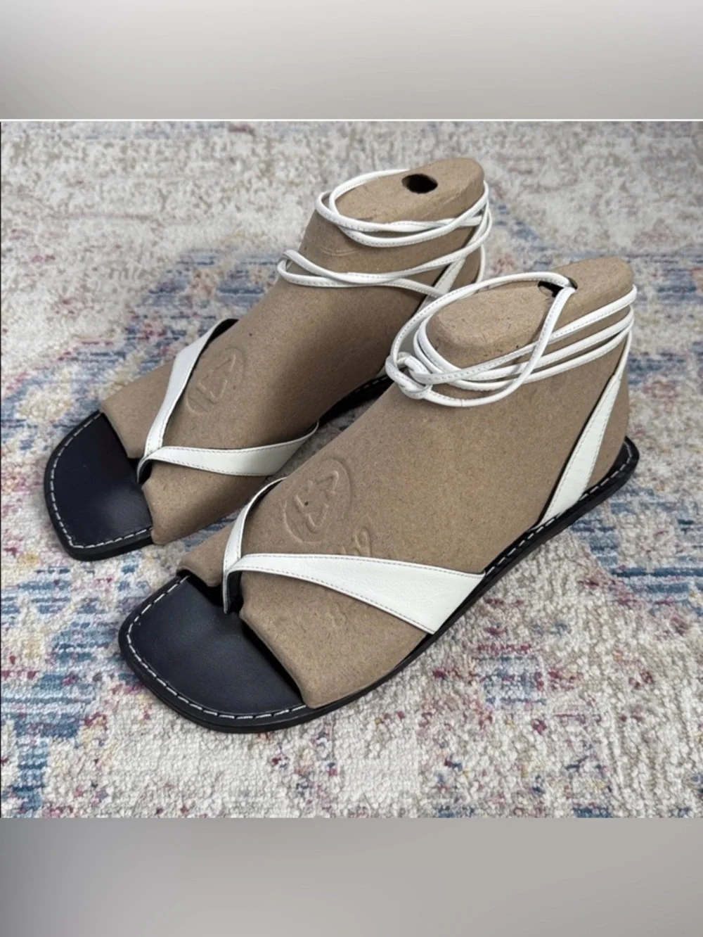 👡 Sigerson Morrison white leather Noah sandals. Size 38. NWT.